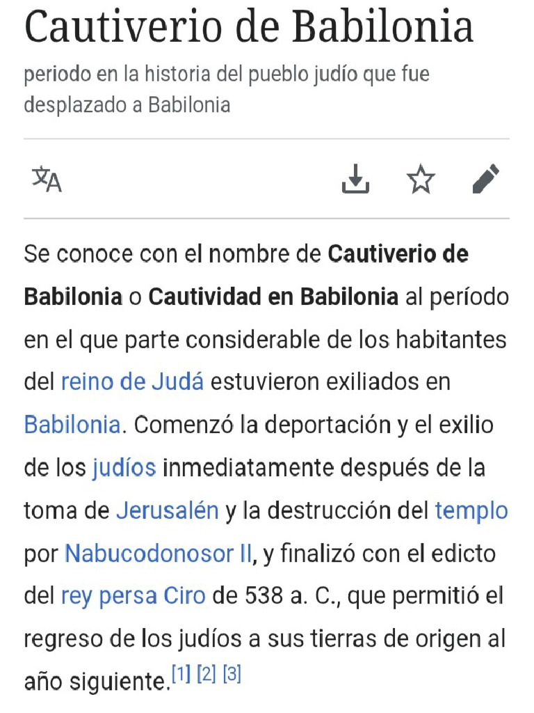 Cautiverio Babilonia Wikipedia | PDF