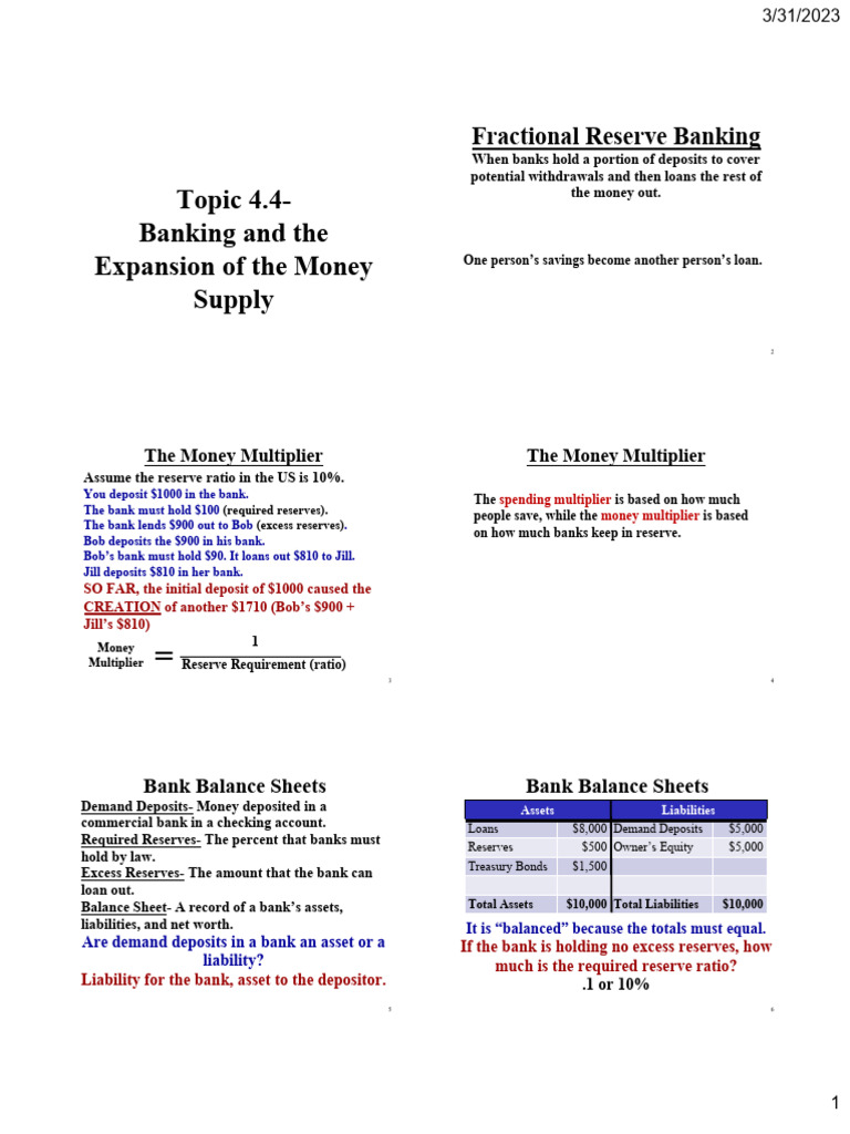 Macro+Topic+4 4+-+4 5-+Banking+and+the+Expansion+of+the+Money+Supply ...