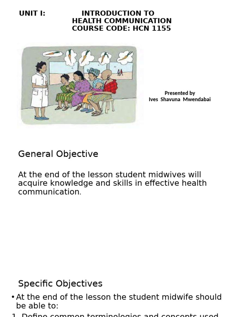 Health Communication Basics for Midwives | PDF | Communication ...