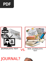Types of Journalistic Texts Explained | PDF | News | Newspapers