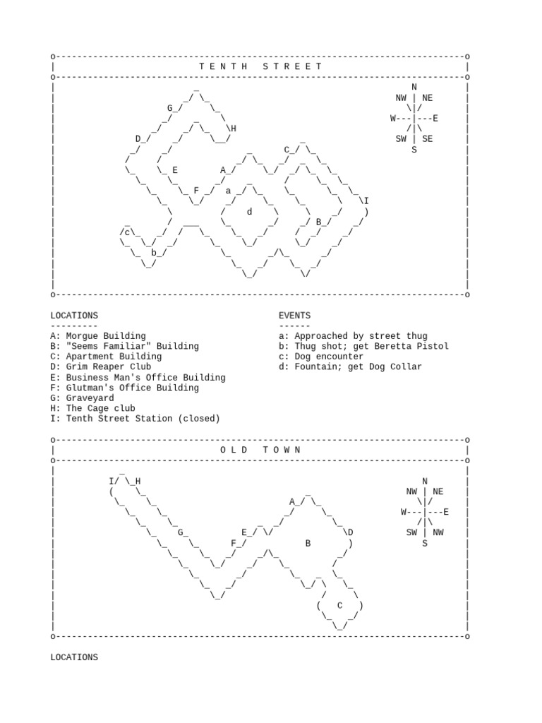 Shadowrun Map of Tenth Street | PDF