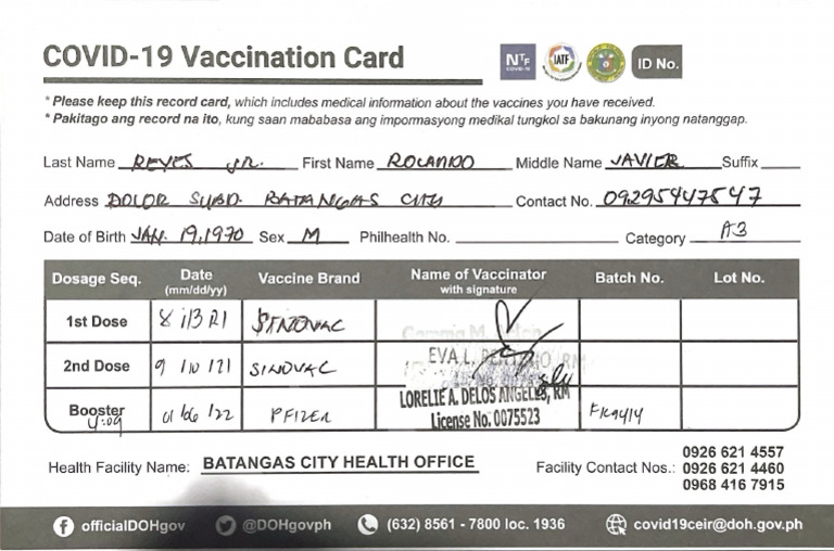 Vaccine Card | PDF