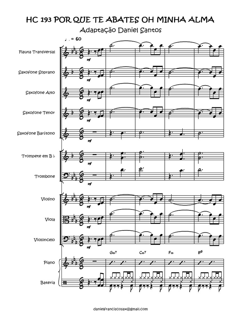 HC 193 Por Que Te Abates Oh Minha Alma | PDF | Music Technology ...