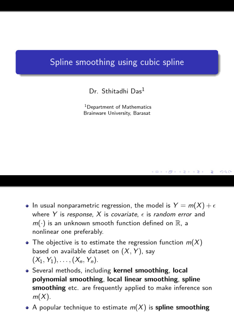 Cubic Spline Smoothing in Regression | PDF | Regression Analysis ...