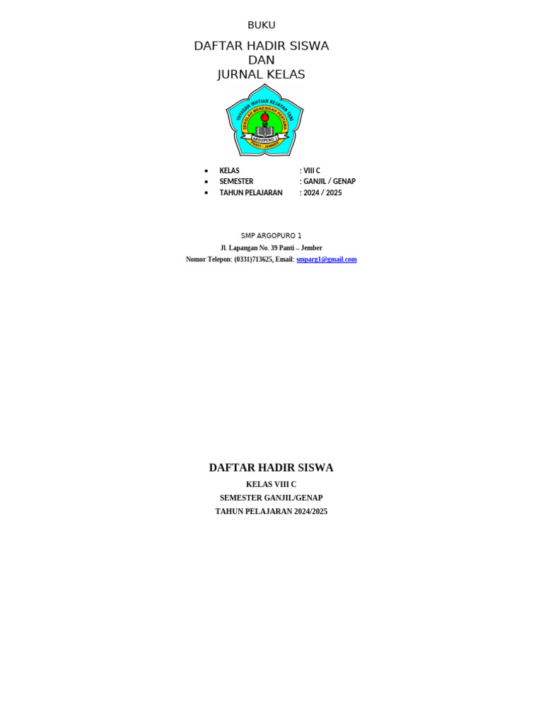 Cover Absen | PDF