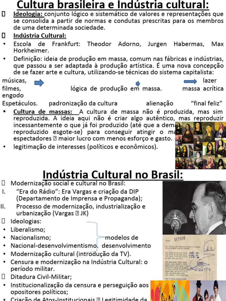 Indústria Cultural no Brasil: Uma Análise | PDF