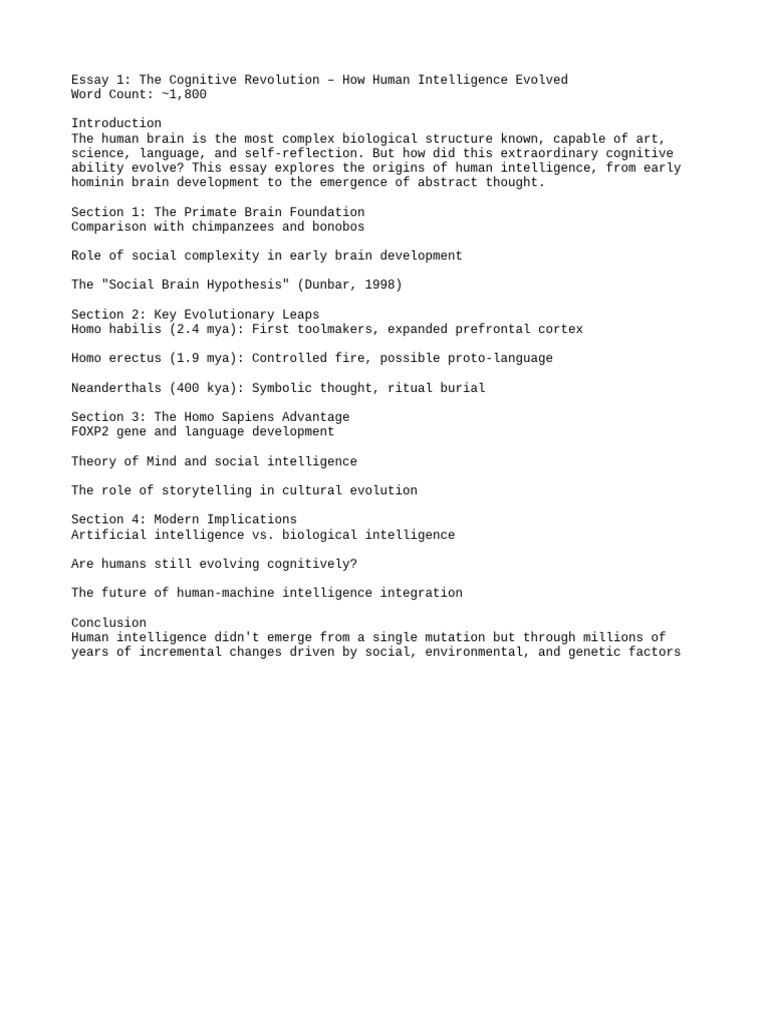 Essay 1 The Cognitive Revolution | PDF