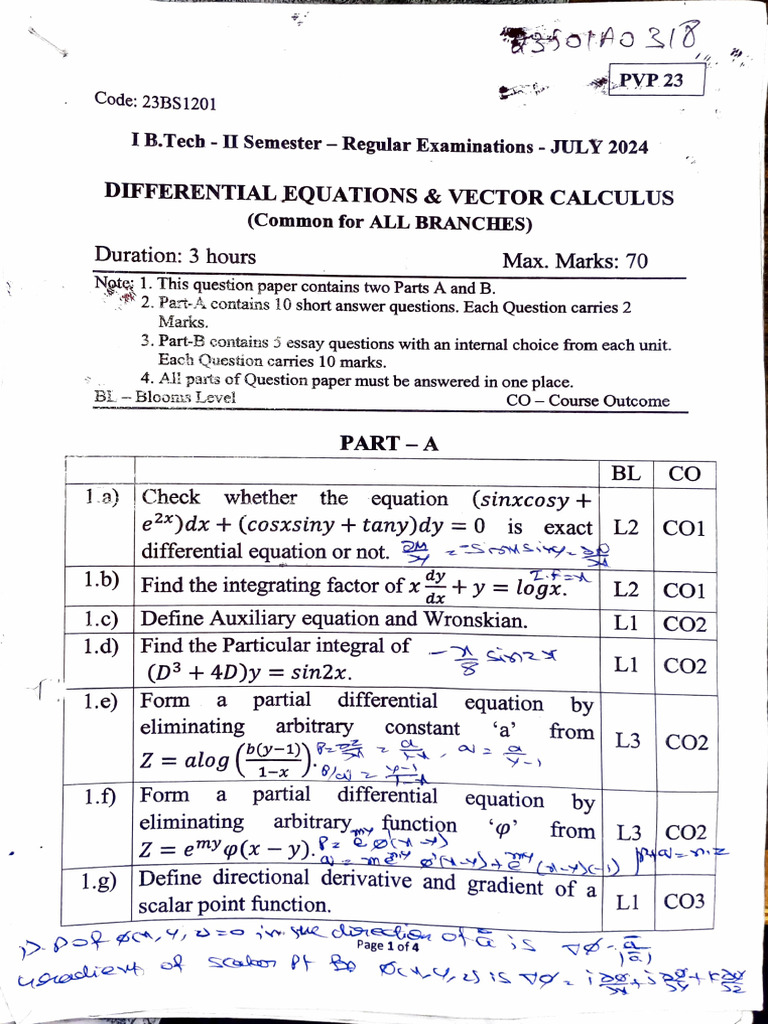 DEVC Model Question Paper 2024 | PDF | Equations | Applied Mathematics