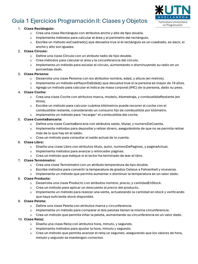 Clases y Objetos en Programación II | PDF | Fahrenheit