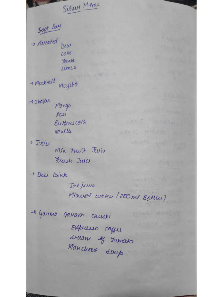 Silver Menu1 | PDF