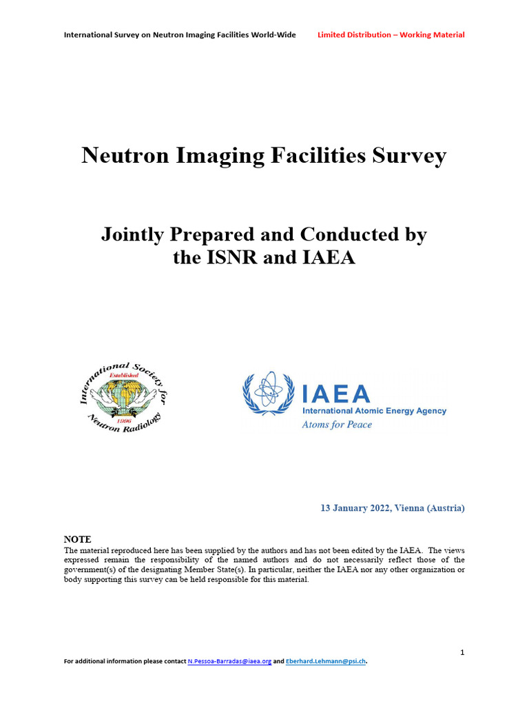 Neutron Imaging Facilities Survey | PDF | Nuclear Power Stations ...