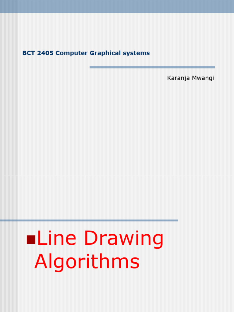 Line Drawing Algorithms Explained | PDF | Computer Science | Applied ...