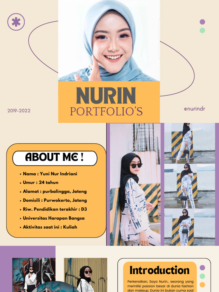 Purple and Yellow Modern Simple Geometric Retro Modeling Online ...