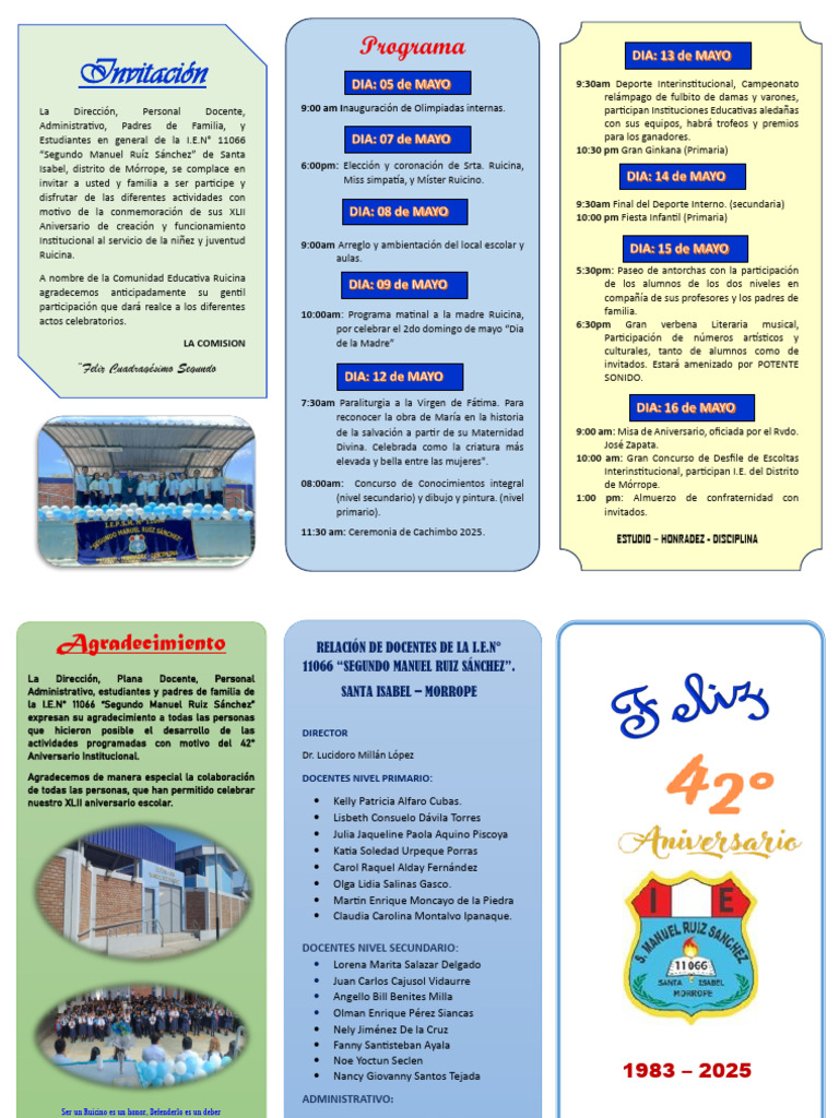 Programa de Aniversario 2025 | PDF