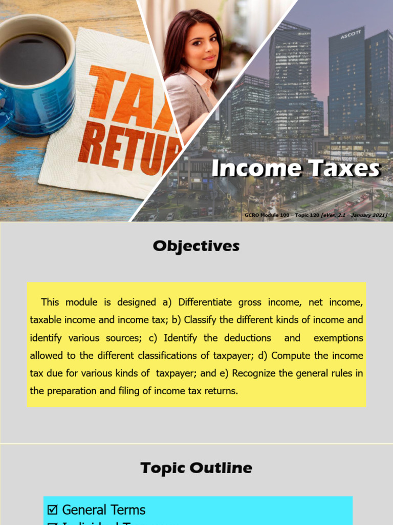 GCRO Module 120 - 01 Overview General Terms | PDF | Gross Income | Income