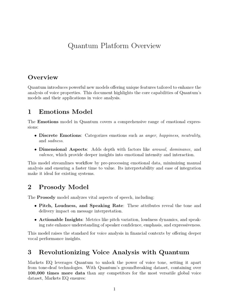 Quantum Voice Analysis Overview | PDF