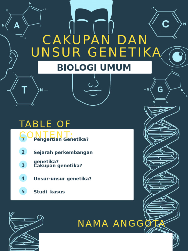 Genetics Basic Concepts Presentation in Colorful Ilustrative Style | PDF