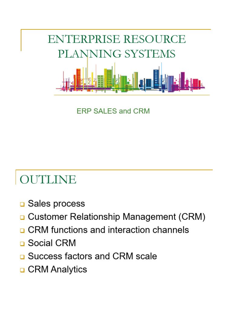 ERP and CRM Systems Overview | PDF | Customer Relationship Management ...