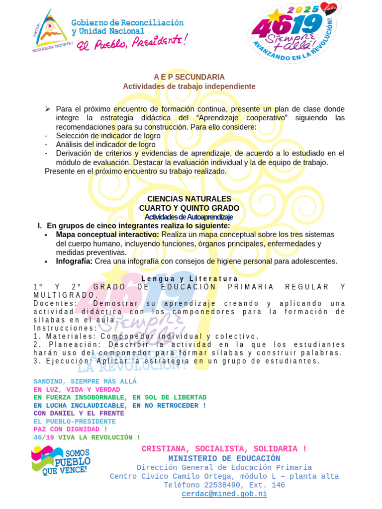 Taera Abril2025 | PDF | Comprensión lectora | Aprendizaje