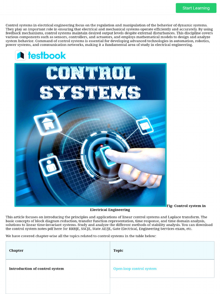 Control System Notes_ Download Subject Notes & Free PDF for AE_JE Exam ...