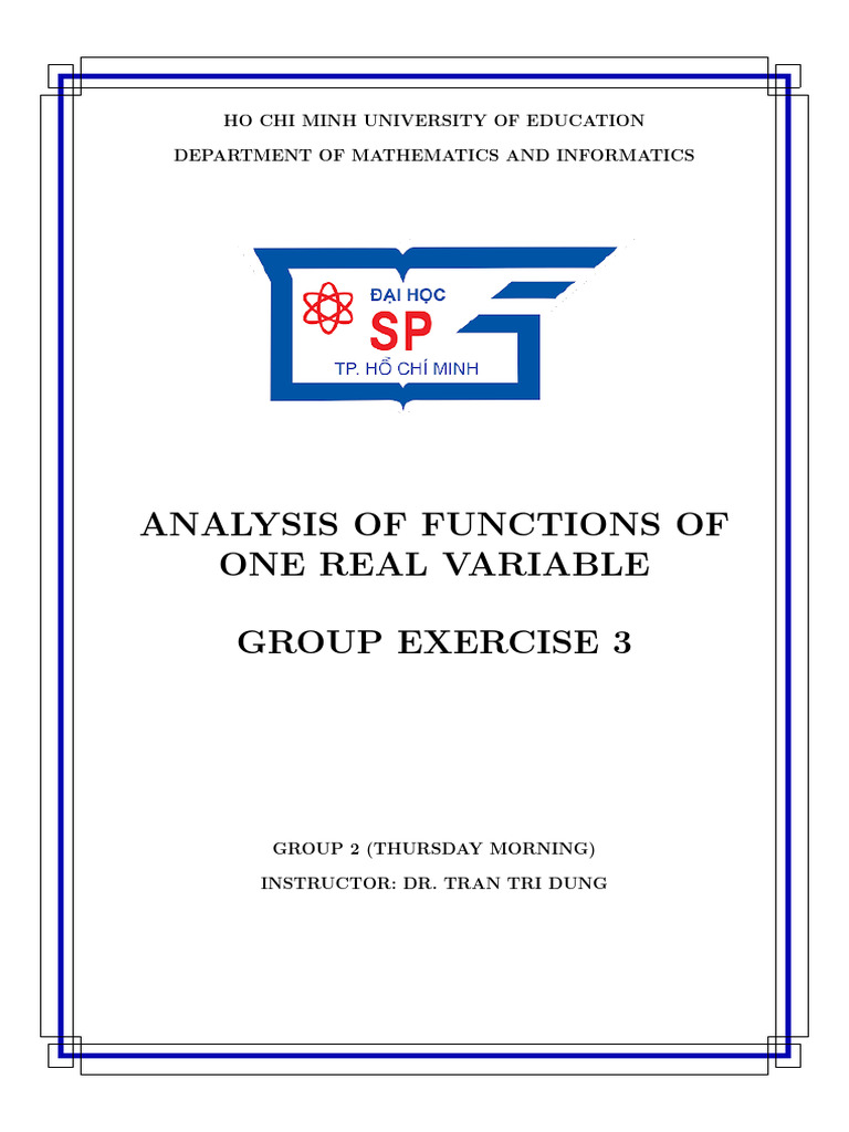 Functions of One Real Variable Analysis | PDF | Mathematical Analysis ...