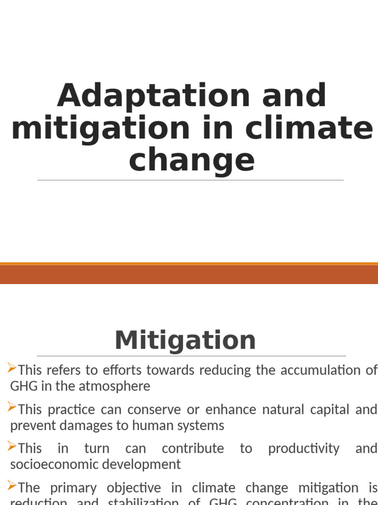 Climate Change Mitigation and Adaptation Strategies | PDF | Kyoto ...