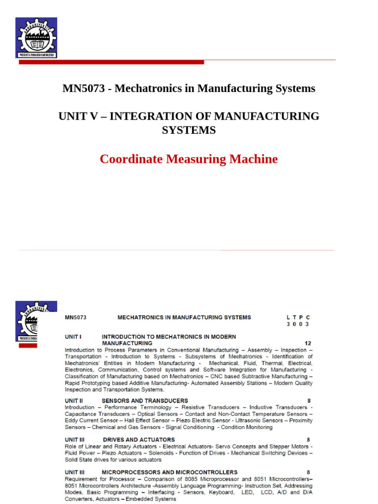 Overview of Coordinate Measuring Machines | PDF | Mechanical Engineering