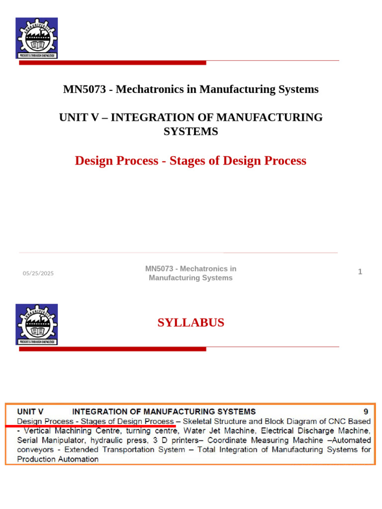 Mechatronics Design Process Overview | PDF | Mechatronics | System