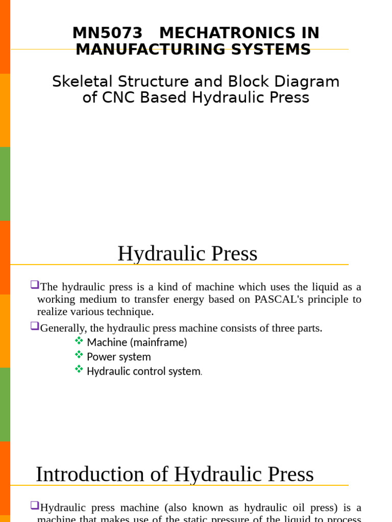 CNC Hydraulic Press Overview and Diagram | PDF | Pump | Applied And ...