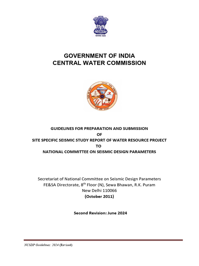 NCSDP Seismic Study Guidelines 2024 | PDF | Earthquakes | Fault (Geology)