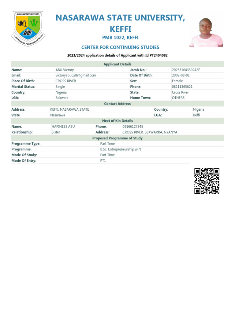 Application Summary | PDF