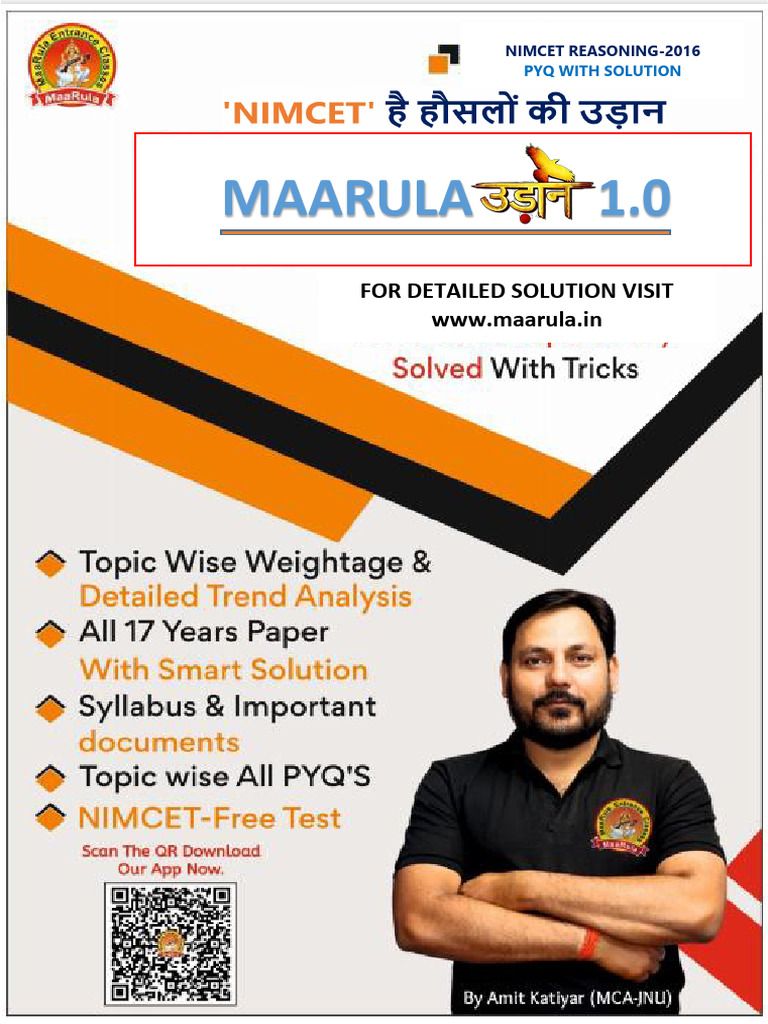 NIMCET 2016 Reasoning PYQ Solutions | PDF