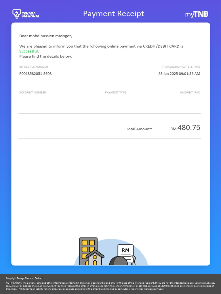 TNB Payment Receipt Confirmation | PDF