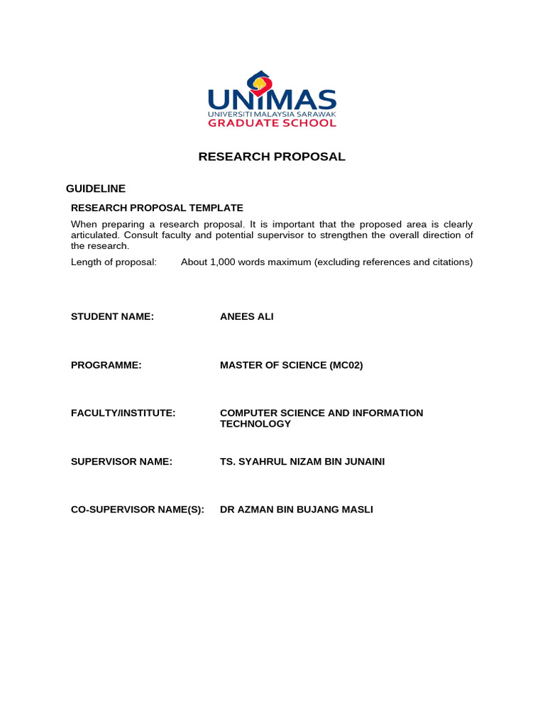 Unimas Thesis Proposal Template | PDF | Machine Learning | Mathematical ...
