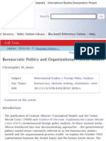 Bureaucratic Politics and Organizational Process Models - The International