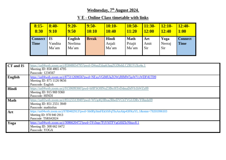 VE - Online TT - 7th August | PDF