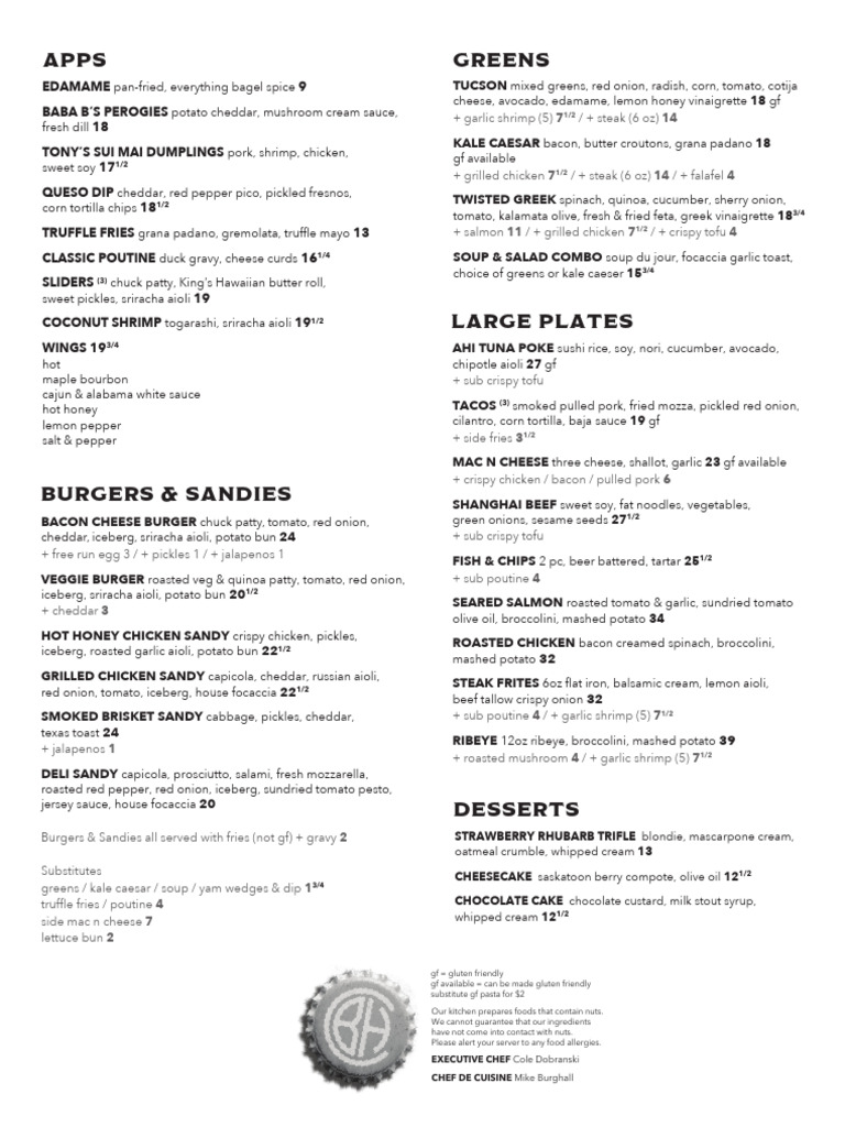 Congress FoodMenu (12.4.24) WEB | PDF | Hamburgers | French Fries