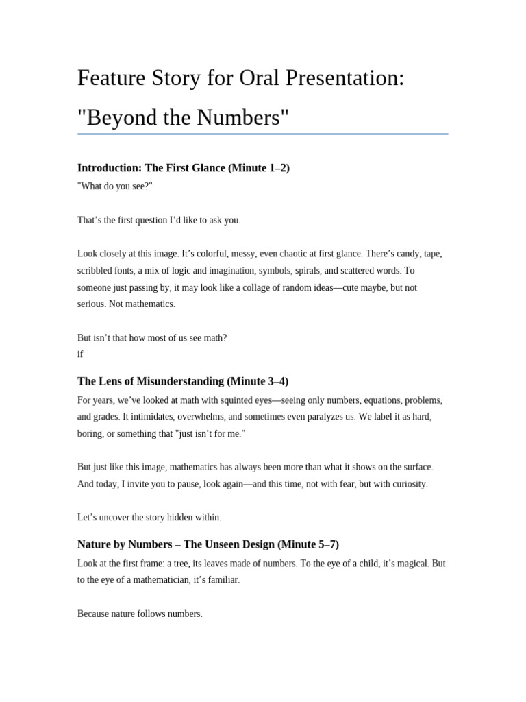 Beyond The Numbers Presentation | PDF | Mathematics | Reason