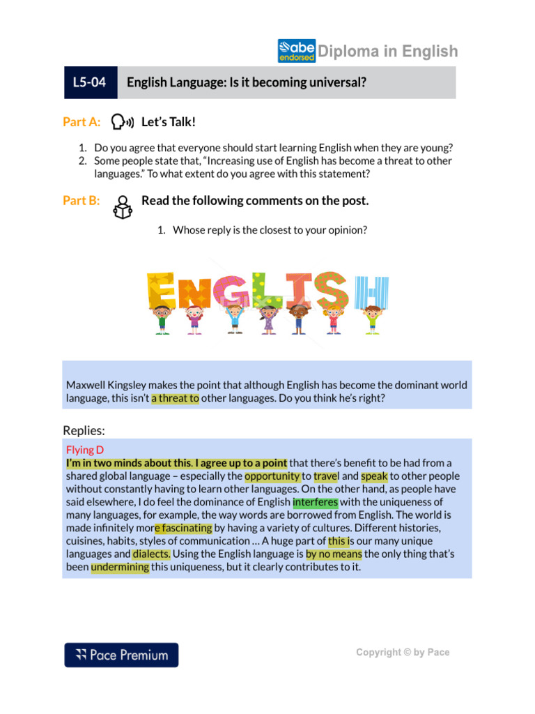 L5 04premium Google Docs | PDF | English Language | Human Communication
