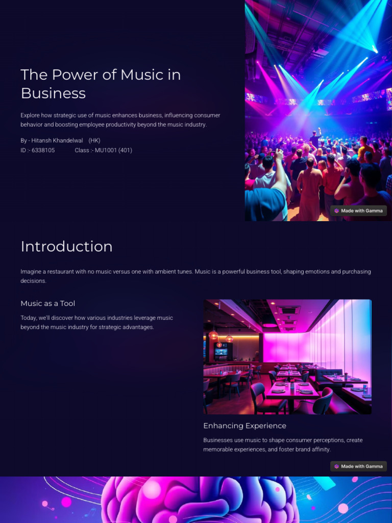 The Power of Music in Business | PDF | Consumer Behaviour | Brand