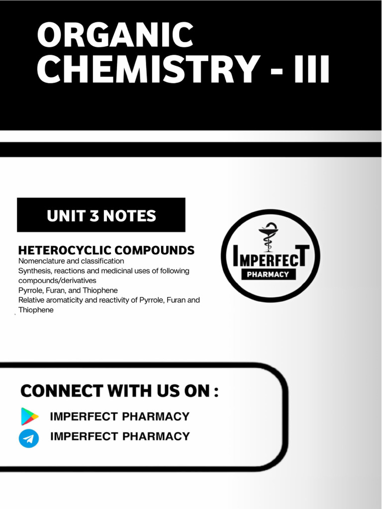 UNIT 3 Organic Chemistry III Imperfect Pharmacy | PDF