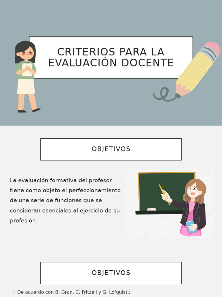 Criterios para La Evaluación Docente - Rosales C. 2019 | PDF ...