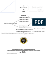 Project Format For Sem I