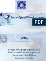 İntra - Operatif Monitorizasyon