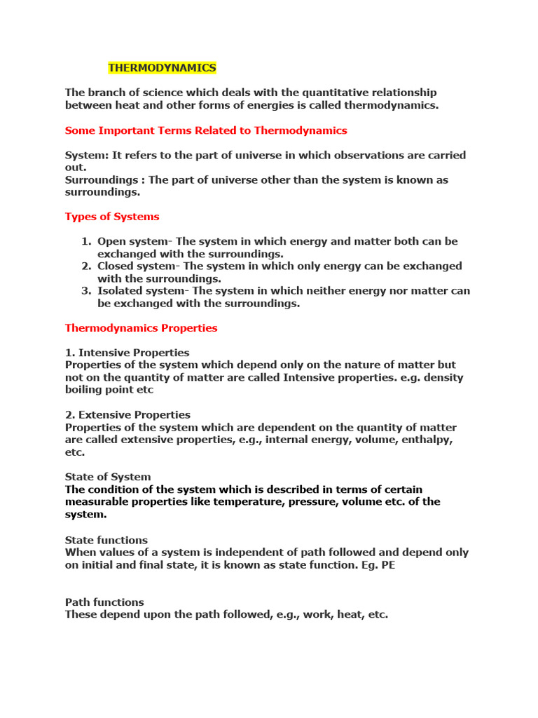 Understanding Thermodynamics Basics | PDF