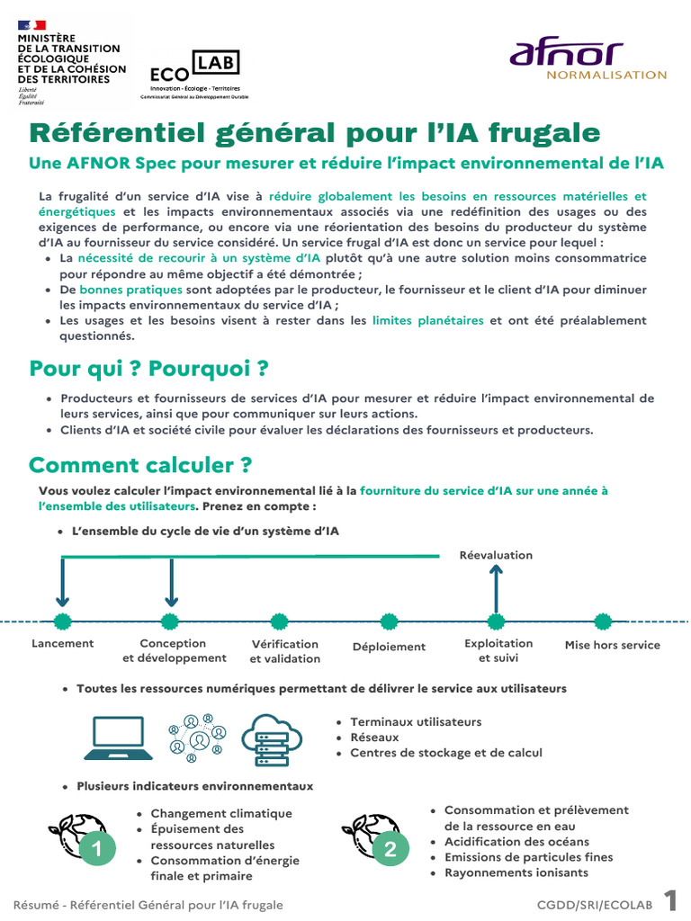 Guide pour une IA Frugale et Durable | PDF | Intelligence artificielle ...