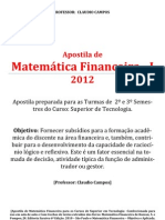 Apostila Matemática Financeira