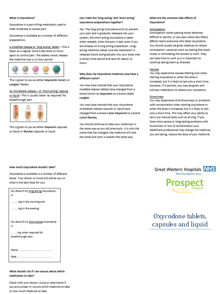 oxycodone_longtec_patient_leaflet_sept_14 | PDF | Oxycodone | Constipation