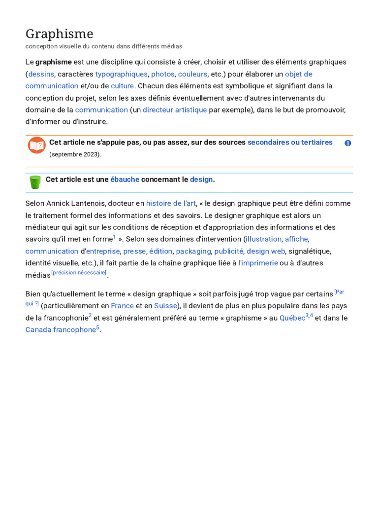 Définition et histoire du graphisme | PDF | Graphisme | Édition