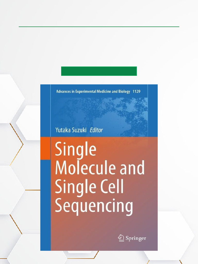 Single Molecule and Single Cell Sequencing Illustrated Ebook Download ...